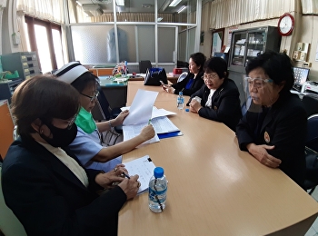 รองคณบดีวิทยาลัยพยาบาลและสุขภาพ
เข้าพบรองผู้อำนวยการฝ่ายการพยาบาล
พยาบาลวิชาชีพชำนาญการ โรงพยาบาลบ้านโป่ง
จังหวัดราชบุรี
เพื่อวางแผนการจัดการเรียนการสอนในรายวิชาฝึกปฏิบัติการพยาบาลมารดา
ทารกและการผดุงครรภ์
และรายวิชาฝึกปฏิบัติการพยาบาลผู้ใหญ่และผู้สูงอายุ