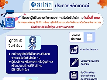 Criteria to heal those affected after
vaccination against COVID-19 in Bangkok
area