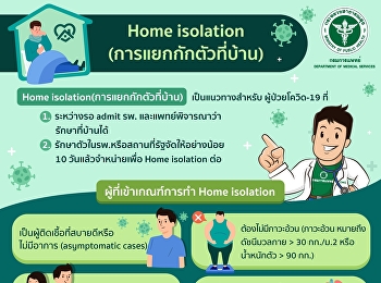 The Department of Medical Services has
released a complete set of infographics
on how to do home isolation for COVID-19
patients.