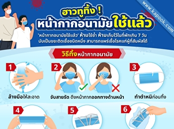 วิธีการทิ้งหน้ากากอนามัยที่ใช้แล้ว