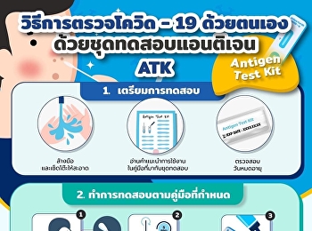 วิธีการตรวจโควิด-19 ด้วยตนเอง
ด้วยชุดทดสอบแอนติเจน ATK