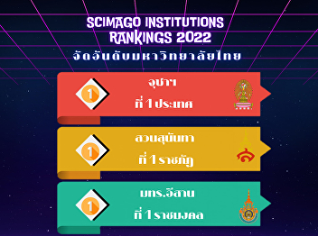 28 Thai educational institutions ranked
in SCImago Institutions Rankings 2022
