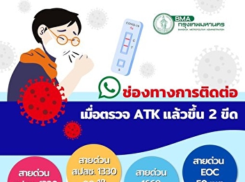 When the ATK test shows 2 lines,
infected with Covid-19 What channels can
I contact?