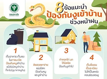 Tips to prevent snakes from entering the
house during rainy season