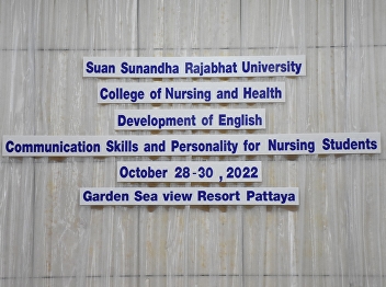 English Camp for Senior Year Nursing
Students Development of English
Communication Skills and Personality for
Senior Year Nursing Students Project was
held