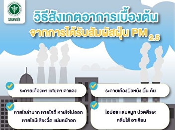 recommend!! How to observe the initial
symptoms caused by exposure to PM2.5
dust
