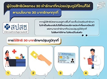 Gold Patent 30 patients can be treated
at any primary care unit.