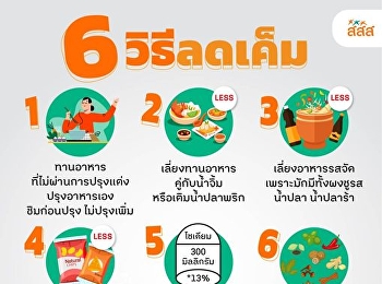 6 วิธีลดเค็ม
