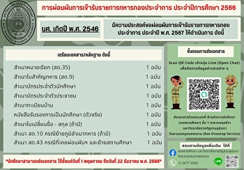 การขอผ่อนผันเข้ารับราชการทหารกองประจำการ
ประจำปีการศึกษา 2566
(เฉพาะนักศึกษาวิทยาลัยพยาบาลและสุขภาพ
และวิทยาลัยสหเวชศาสตร์)