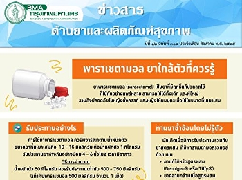 พาราเซตามอลยาใกล้ตัวที่ควรรู้
รับประทานอย่างไร