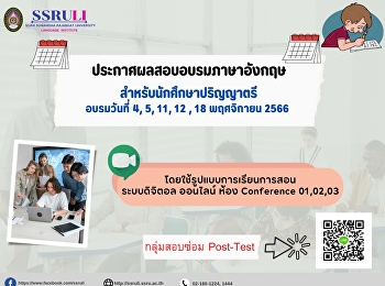 Announcement of English language
training test results for undergraduate
students