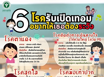 6 illnesses for the start of school term
I want you to be careful.