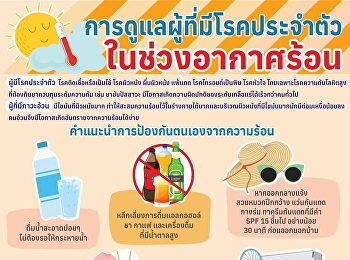 Caring for people with congenital
diseases during hot weather