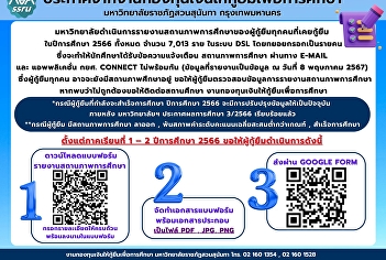 Announcement from the Student Loan Fund
event Suan Sunandha Rajabhat University,
Bangkok