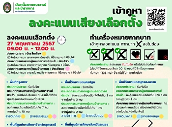 Invitation to all Suan Sunandha Rajabhat
University personnel with 1 year or more
of service to elect faculty members and
government officials.