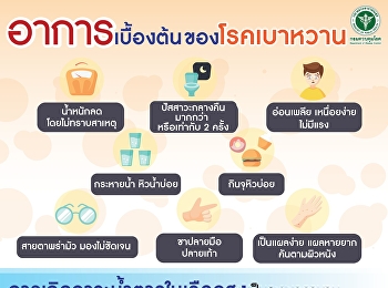 อาการเบื้องต้นของโรคเบาหวาน
และการเกิดภาวะน้ำตาลในเลือดสูง