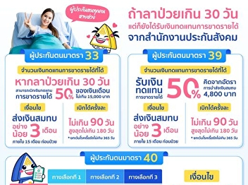 For those insured who are sick enough to
be hospitalized, don't worry about
losing income from work.